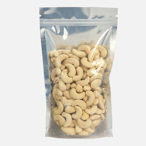 Clear Silver Standy Pouch with Zipper (Pack of 50)