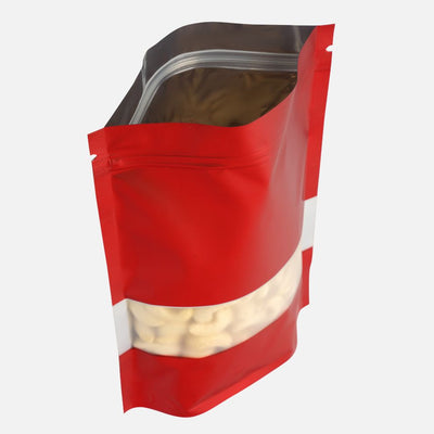 Matt Standy Pouch with Zipper with Window (Pack of 50)