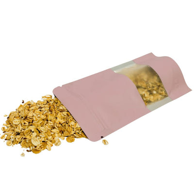 Matt Standy Pouch with Zipper with Window (Pack of 50)