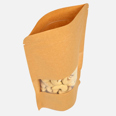 Kraft Standy pouch with Window(pack of 50)