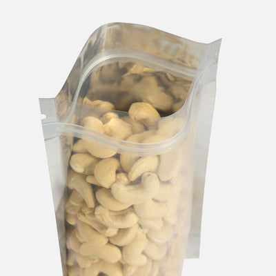 Clear Silver Standy Pouch with Zipper (Pack of 50)