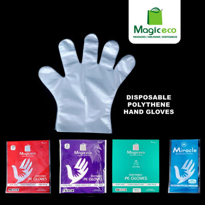 DISPOSABLE POLYTHENE HAND GLOVES