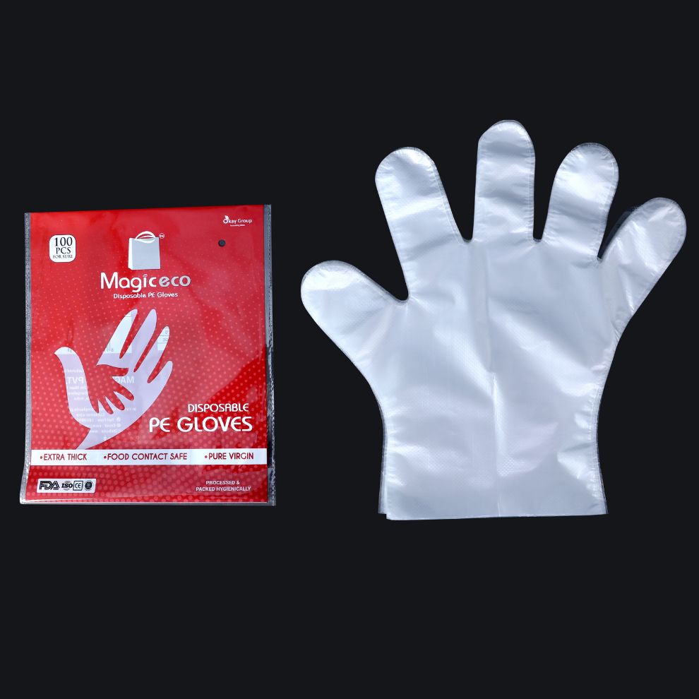 DISPOSABLE POLYTHENE HAND GLOVES - Magic Eco